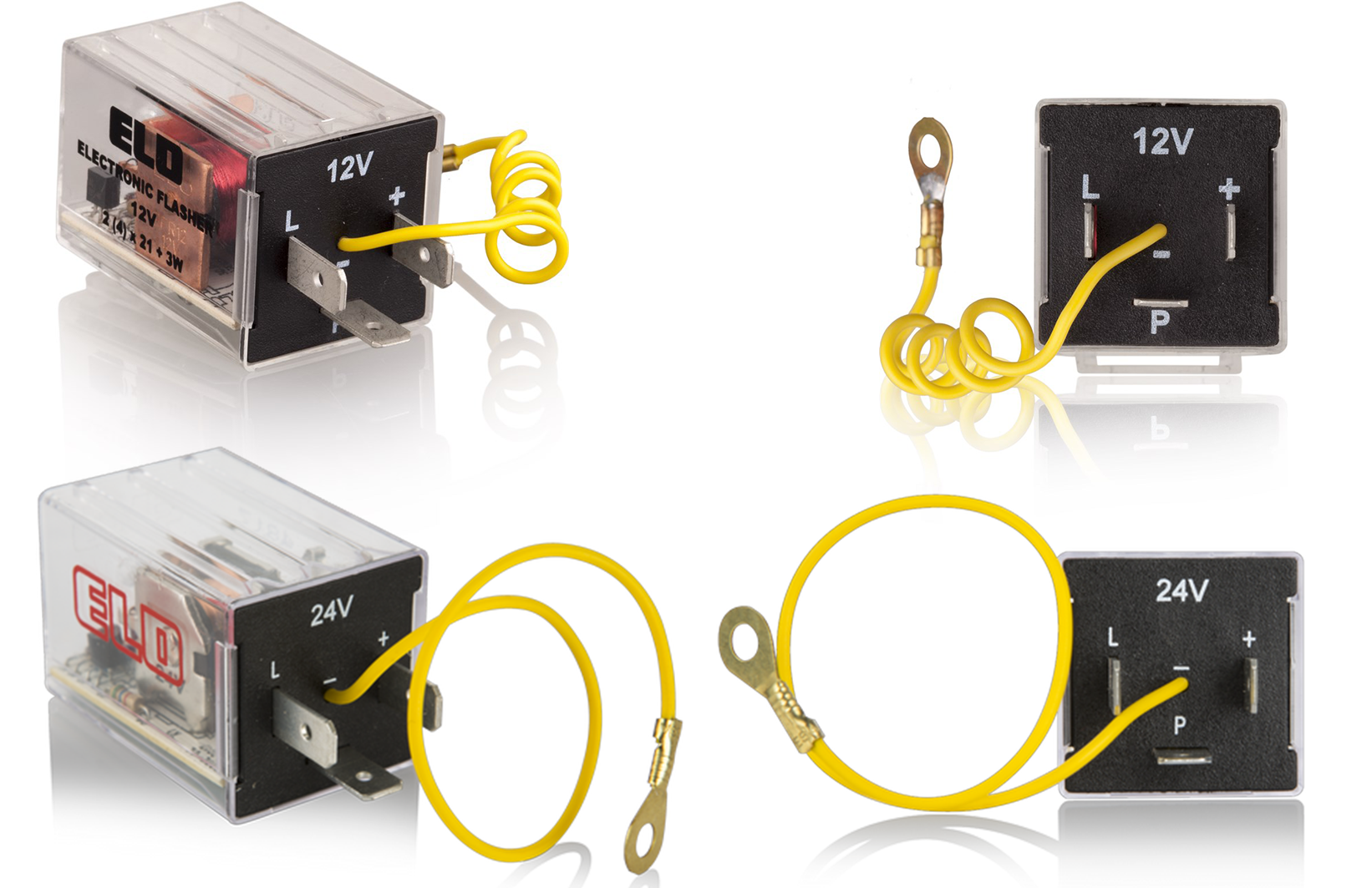 ELECTRONIC FLASHER 12V / 24V (L, P, +, CABLE) 